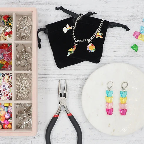 Plastic Bright Colours Butterfly Shape Beads
